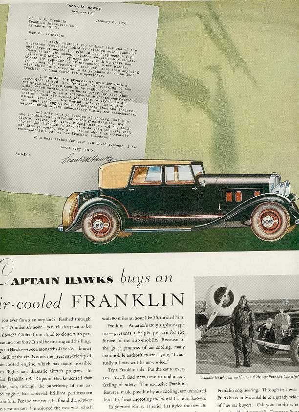 1931 Franklin Auto Advertising